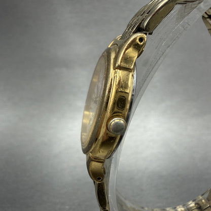 Seiko Watch Women 25mm White Dial Gold Tone Round V7011930 New Battery2