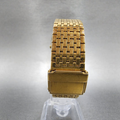 Seiko Tank Watch Men 26mm White Dial Gold Tone Rectangle 2620-5640 PARTS