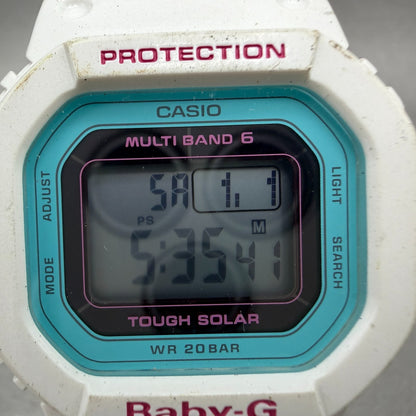 Casio baby-G BGD-5000 Watch Women 40mm Digital White Alarm Chrono Solar Works1