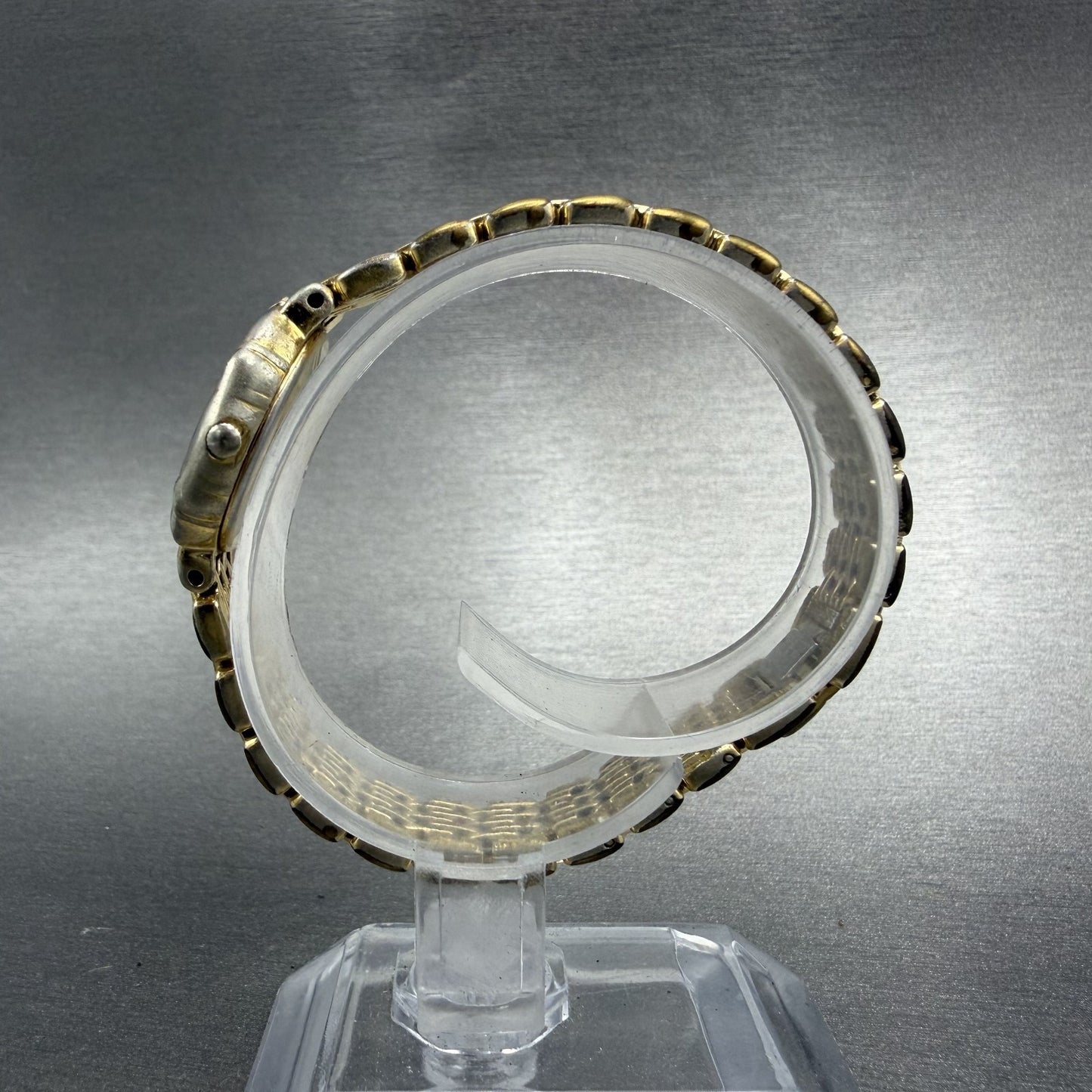 Seiko Exceline Watch Women 21mm White Dial Gold Tone Round 4N20-0640 New Batt6