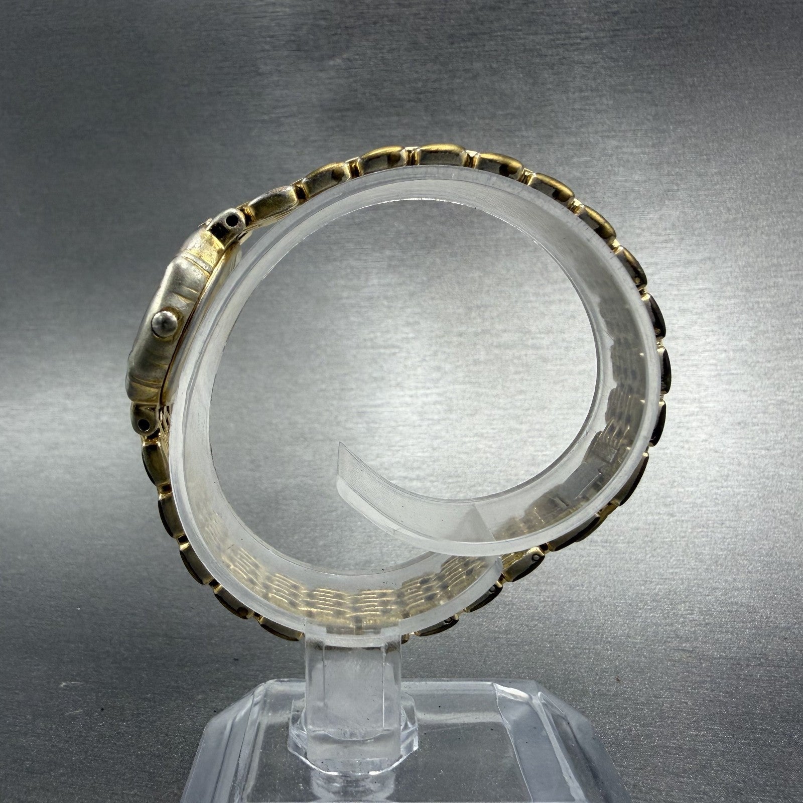 Seiko Exceline Watch Women 21mm White Dial Gold Tone Round 4N20-0640 New Batt6