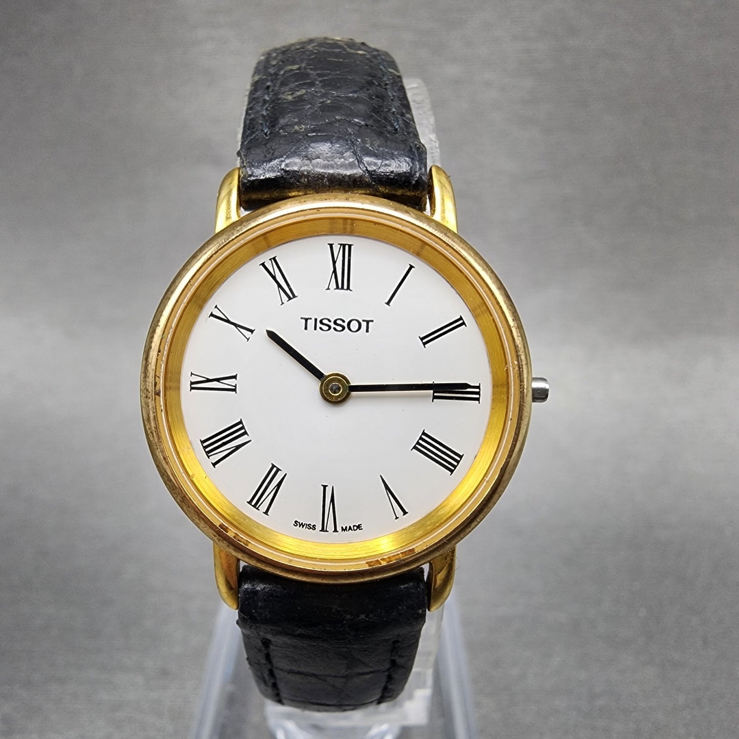 Tissot Watch Women 24mm White Dial Gold Tone Round T852K PARTS0