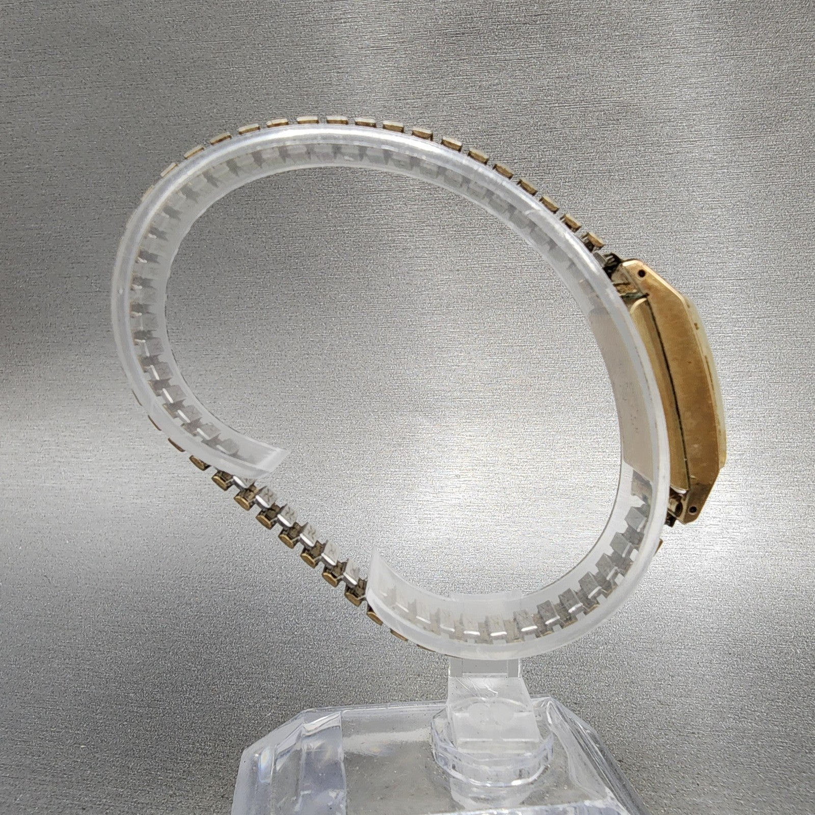 Seiko Venus Special Tank Watch Women 16mm Silver Dial 14K Gold Filled Manual Run9