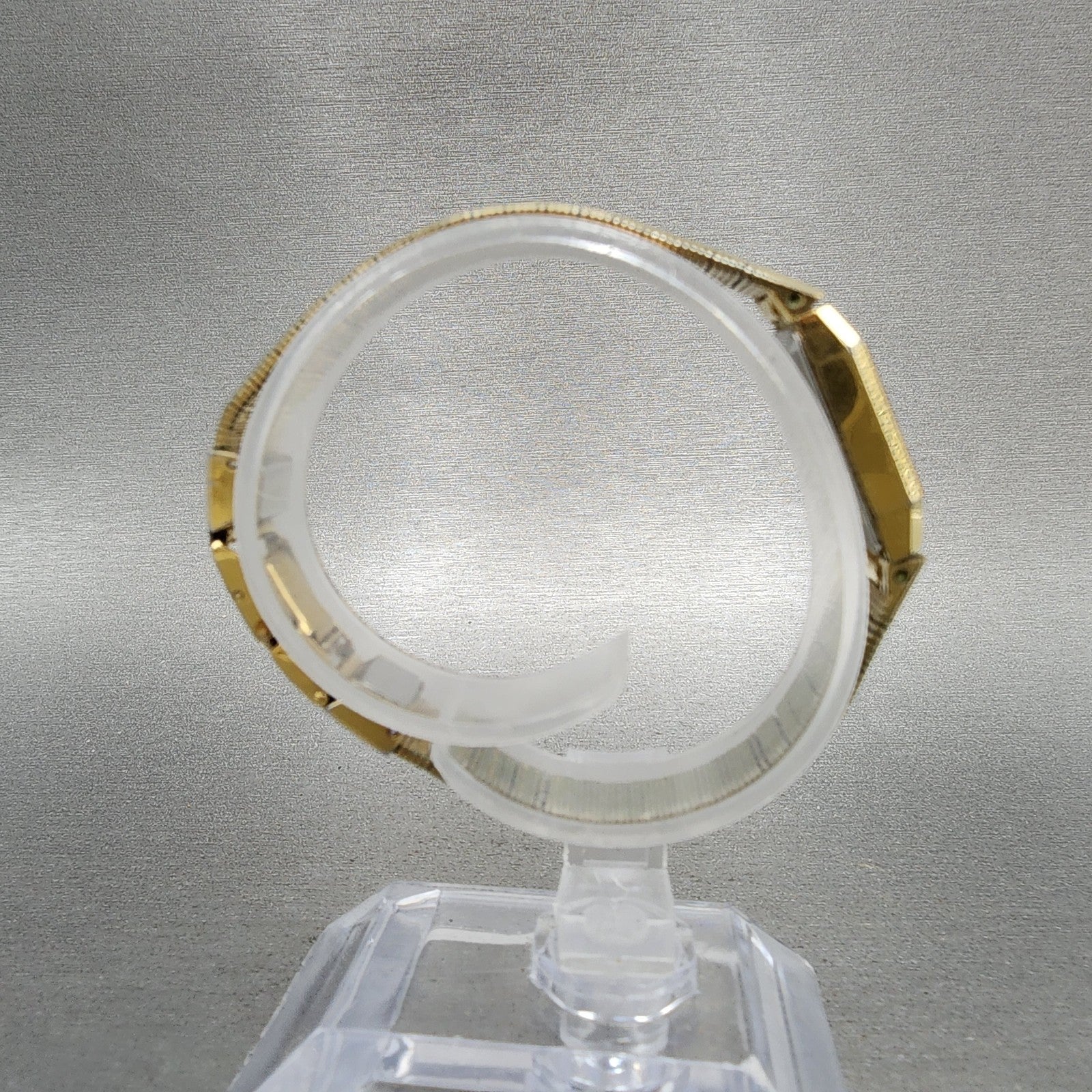 Seiko Watch Women 12mm Gold Dial Gold Tone Rectangle 13205049 New Battery VTG8
