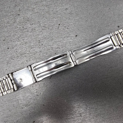 Seiko Bracelet 9mm Stainless Steel Silver Tone Tri Folding Clasp VTG Japan12