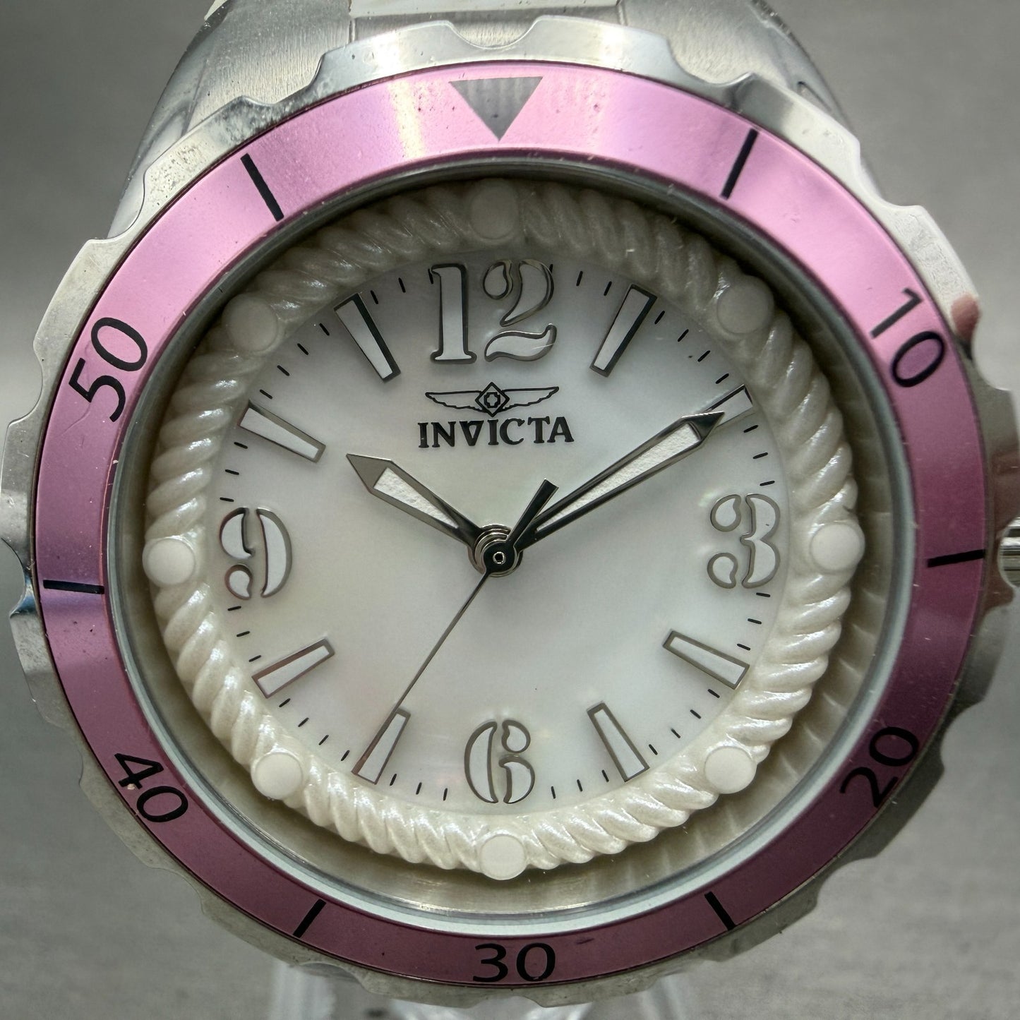 Invicta Angel Dive Watch Women 38mm MOP Dial Silver Tone 23746 New Battery1