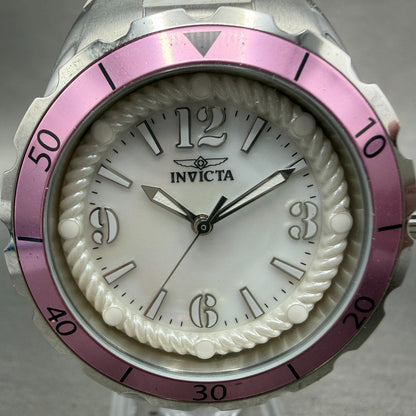 Invicta Angel Dive Watch Women 38mm MOP Dial Silver Tone 23746 New Battery1