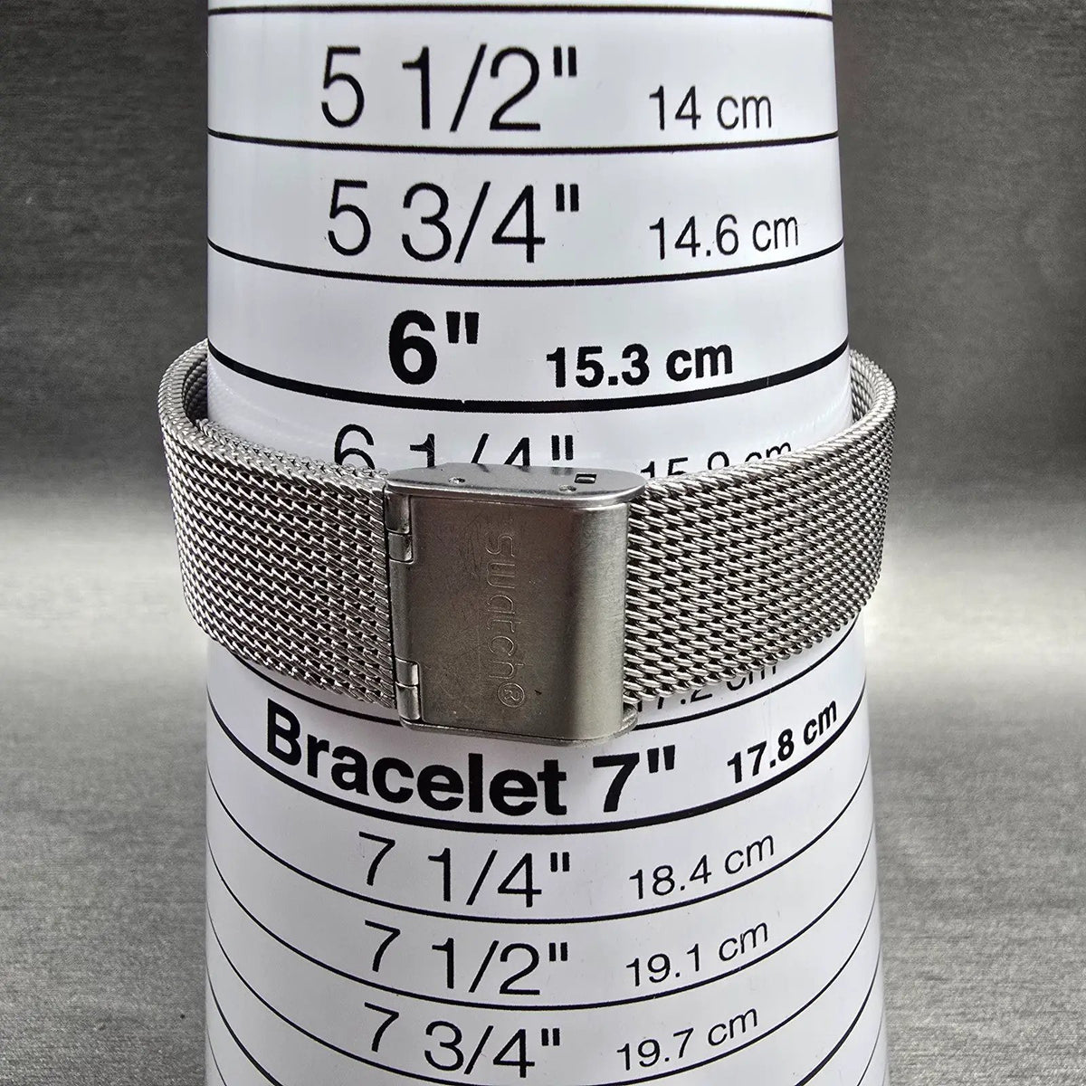 Swatch Skinmesh Watch Men 35mm Silver Dial Mesh Band Round SVOM100M New Battery9