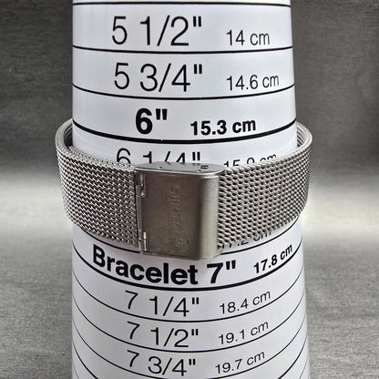 Swatch Skinmesh Watch Men 35mm Silver Dial Mesh Band Round SVOM100M New Battery9