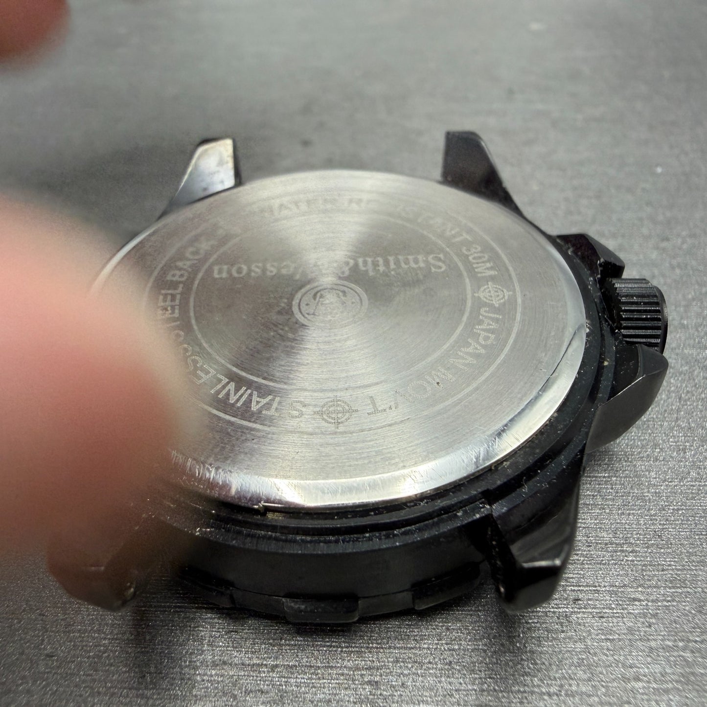 Smith & Wesson Dive Watch Men 45mm Black Dial Black Tone Date Round New Battery9