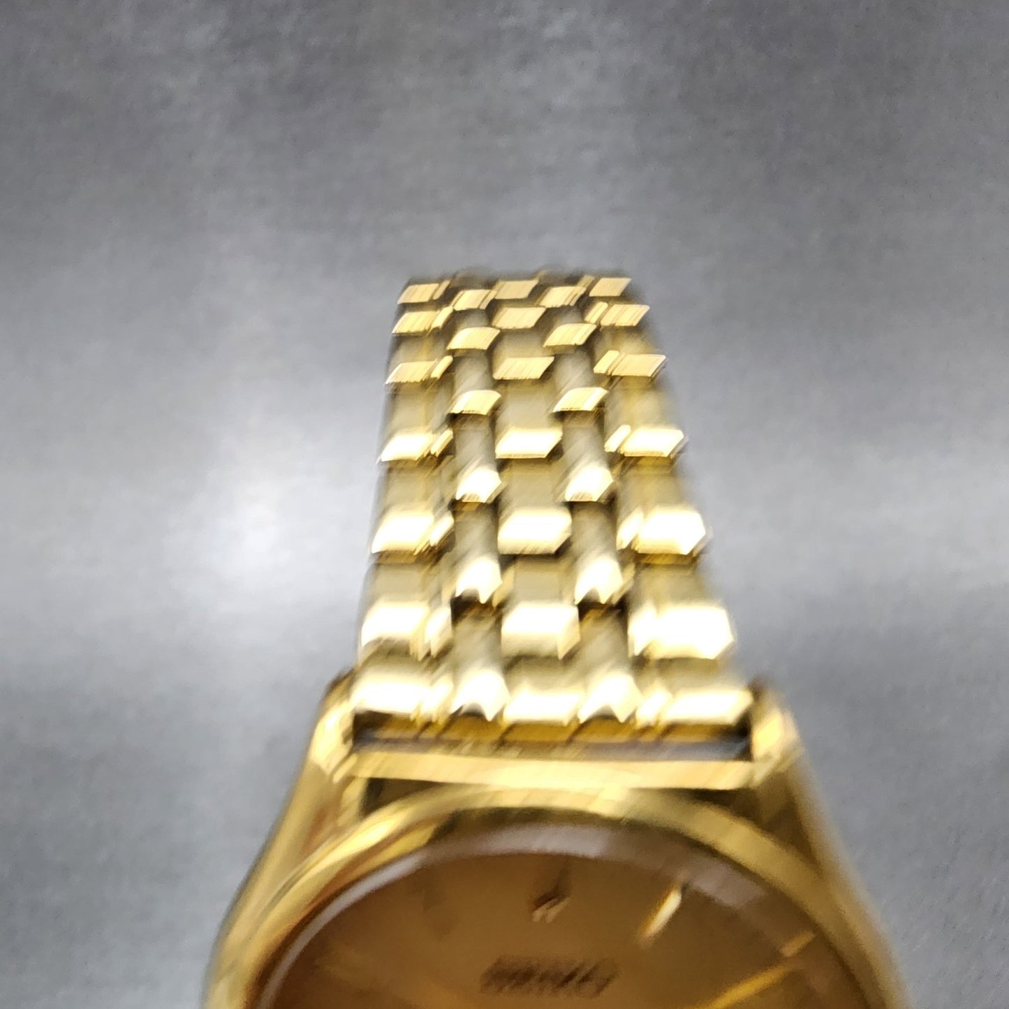 Seiko Watch Men 33mm Champagne Dial Gold Tone Date V732-0c49 New Battery