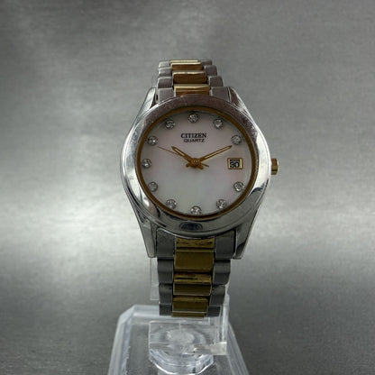 Citizen Watch Women 26mm MOP Dial Two Tone Date Round 1012S075670 New Battery5