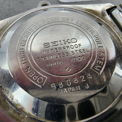 Seiko lord Matic Watch Men 36mm White Dial Silver Tone Daydate 56067000 PARTS9