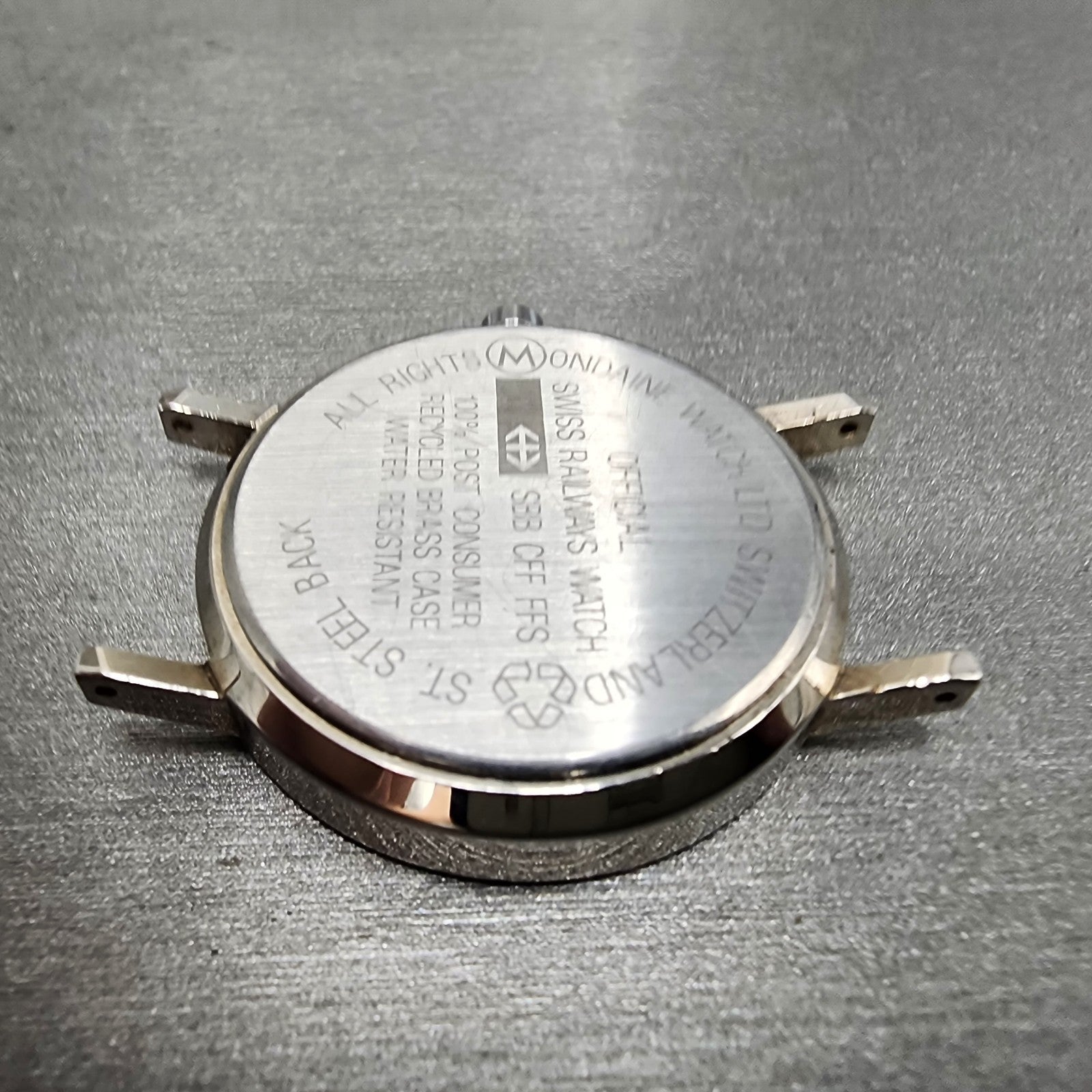 Mondaine Ecoquartz Watch Women 33mm White Dial Silver Tone Round PARTS8