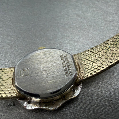 Armitron Deaville Watch Women 19mm Champagne Dial Gold Tone Oval New Battery9