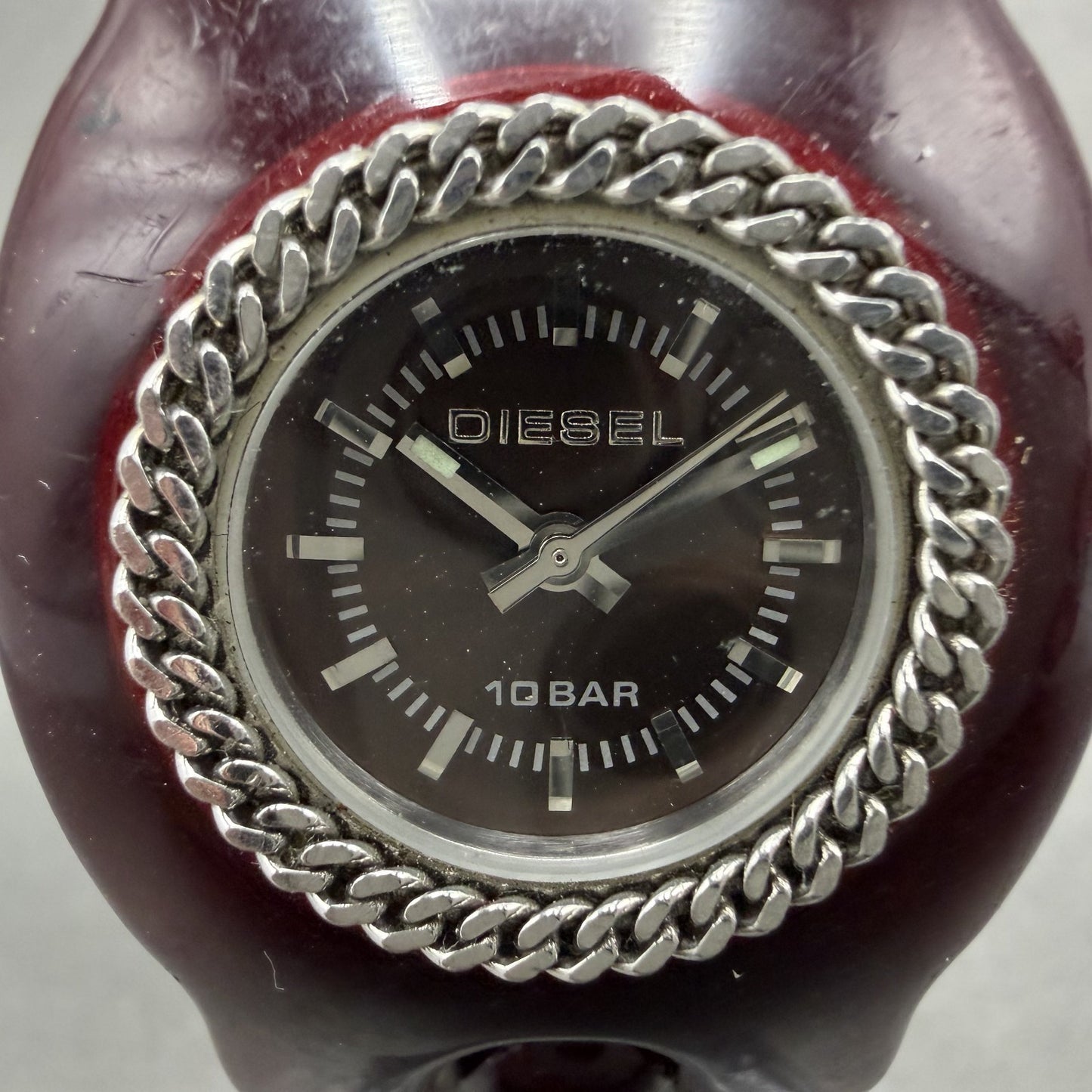 Diesel Watch Women 32mm Brown Dial Red Tone Round DZ-5074 New Battery1