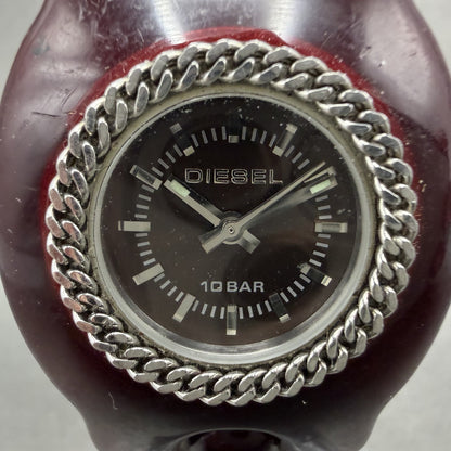 Diesel Watch Women 32mm Brown Dial Red Tone Round DZ-5074 New Battery1