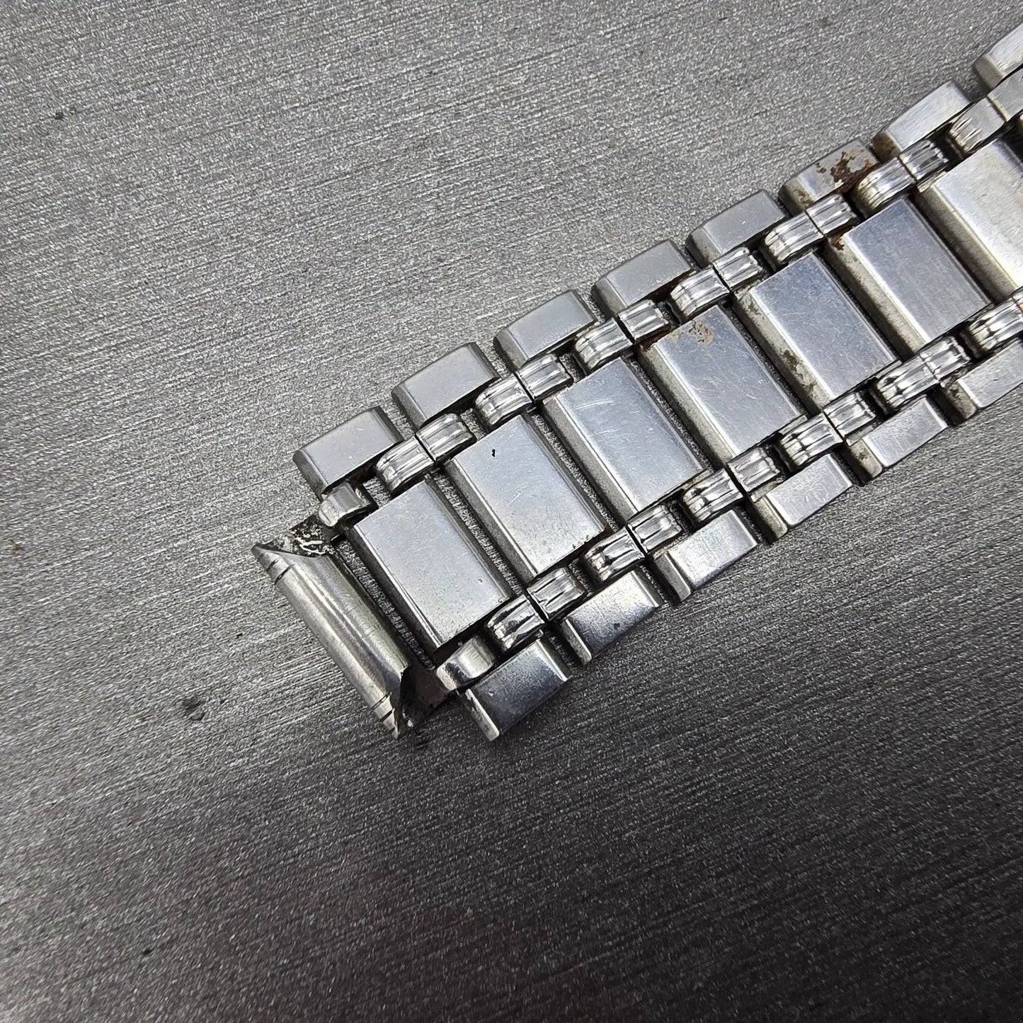 Citizen Bracelet 12mm Stainless Steel Silver Tone Tri Folding Clasp Vintage12