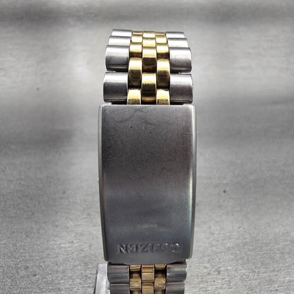 Citizen CQ Watch Men 35mm Champagne Dial Two Tone Daydate 6100-R00405 New Batt7