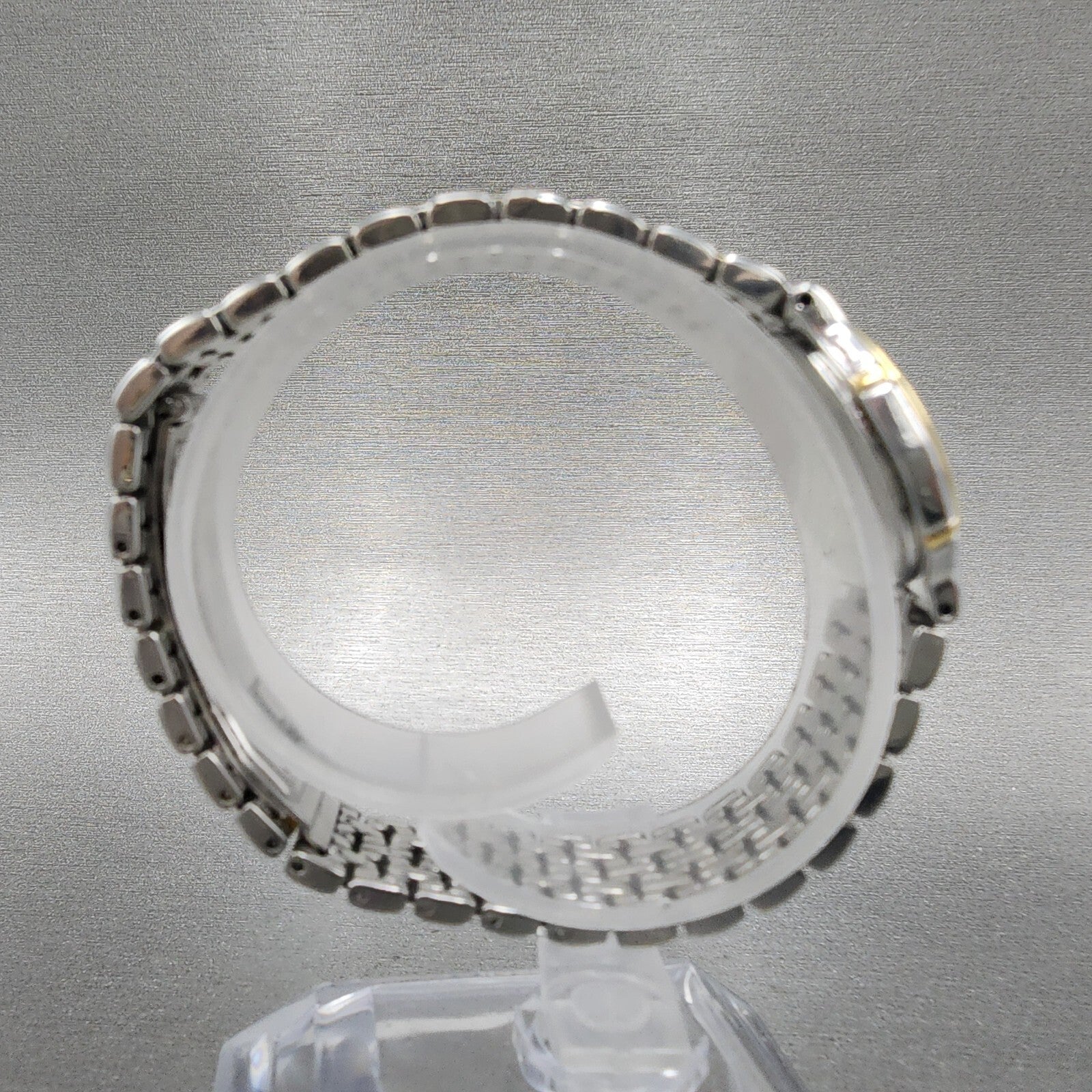 Seiko Exceline Watch Women 24mm Silver Dial Two Tone Round 73200410 New Battery8