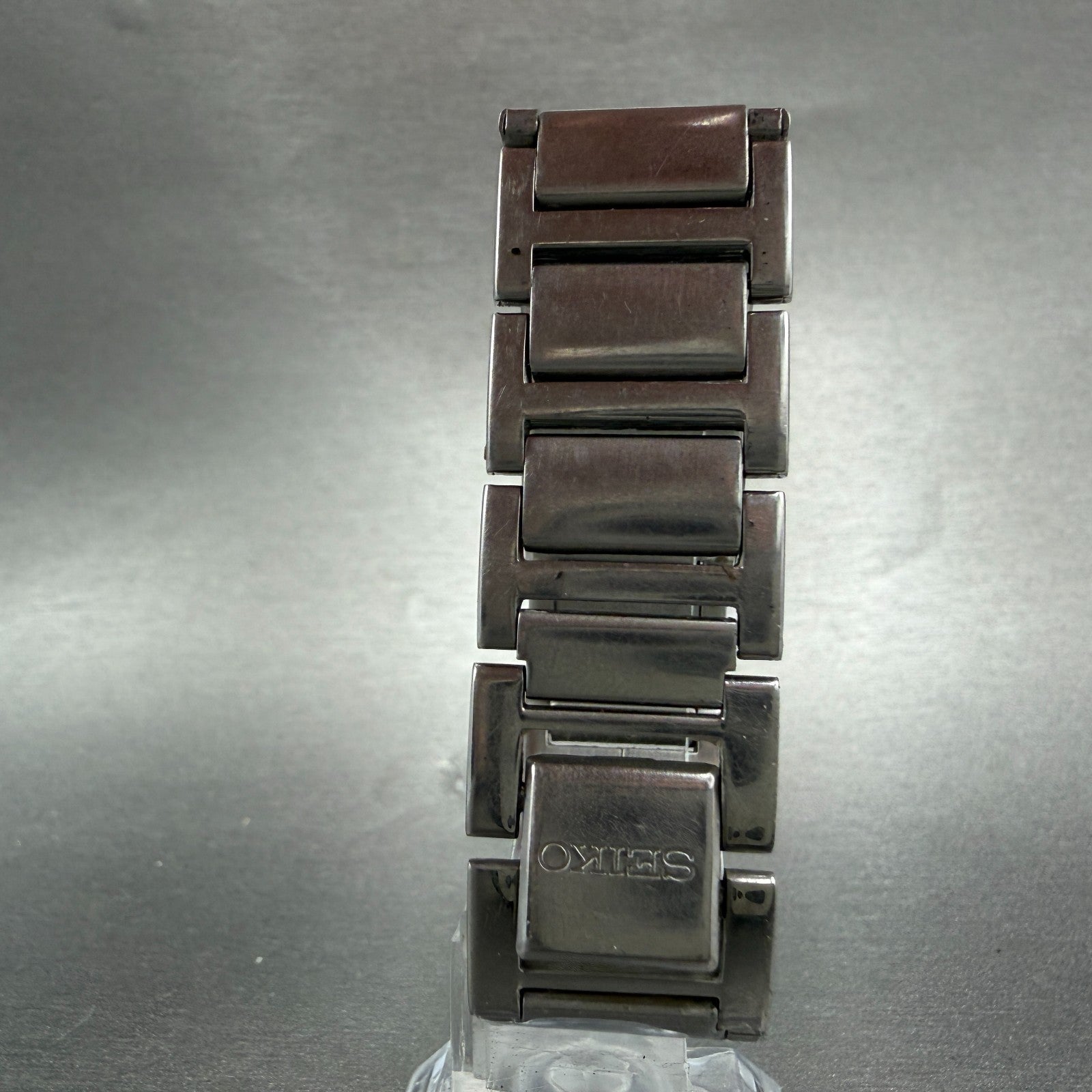 Seiko Tank Watch Women 20mm Black Dial Silver Tone 1N00-6T40 New Battery Vintage7