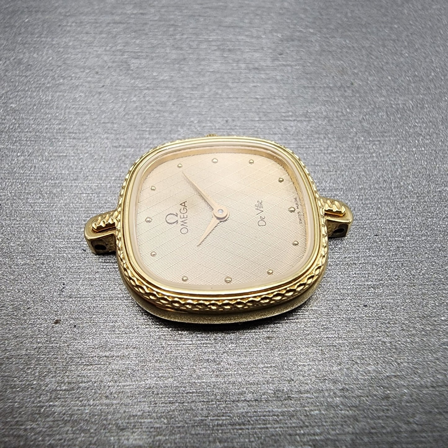 Omega De Ville Watch Women 21mm Gold Dial Gold Plated Cal 1375 591.0276 PARTS4