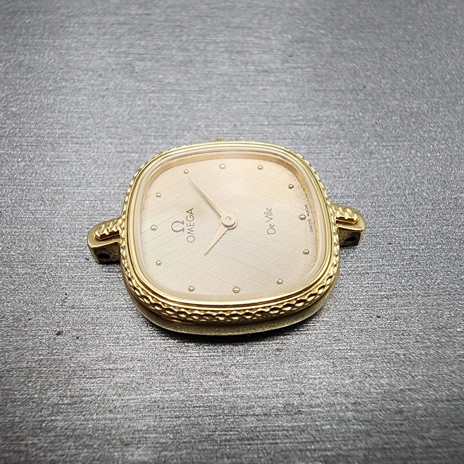 Omega De Ville Watch Women 21mm Gold Dial Gold Plated Cal 1375 591.0276 PARTS4