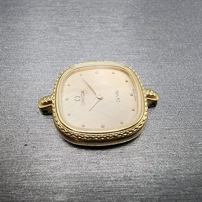 Omega De Ville Watch Women 21mm Gold Dial Gold Plated Cal 1375 591.0276 PARTS4
