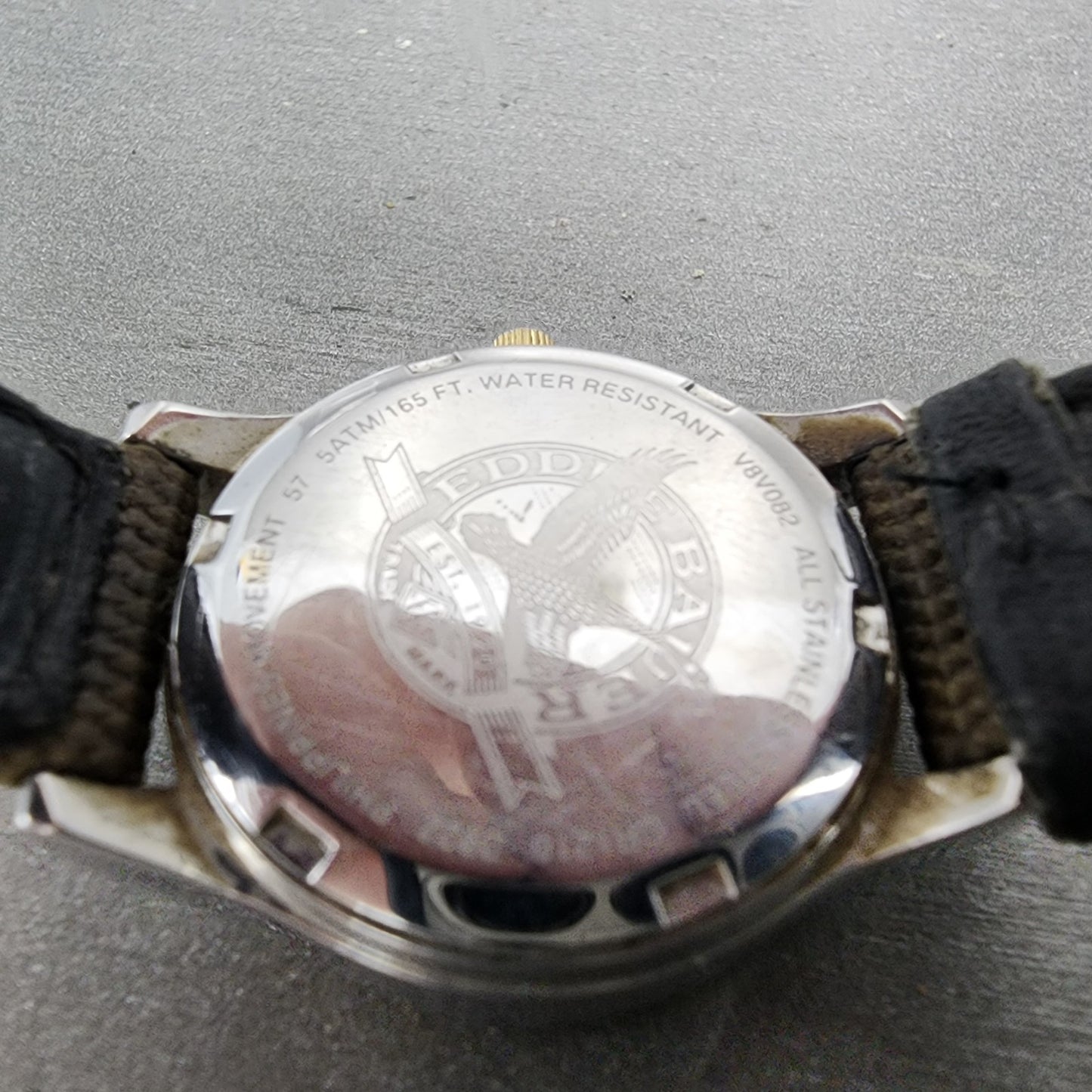 Eddie Bauer Watch Women 28mm Gray Dial Two Tone Rectangle 0922 New Battery8