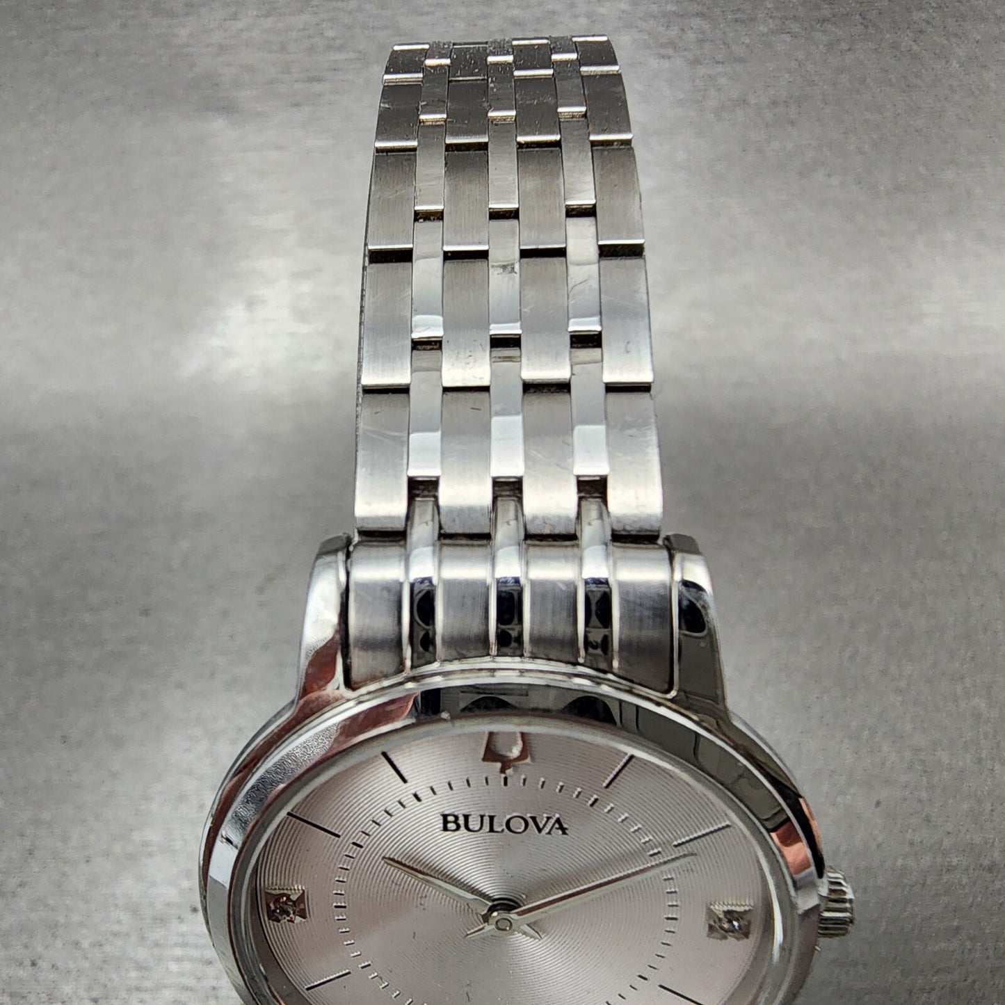 Bulova Watch Women 31mm Silver Dial Stainless Steel Round 96P183 New Battery5