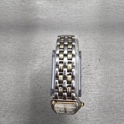 Seiko Watch Women 19mm MOP Dial Silver Tone Rectangle 1N01-0HL0 New Battery VTG4
