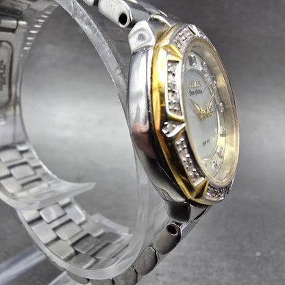 Citizen Eco-Drive Watch Women 26mm MOP Dial Two Tone E031-S053676 Runs Diamonds3