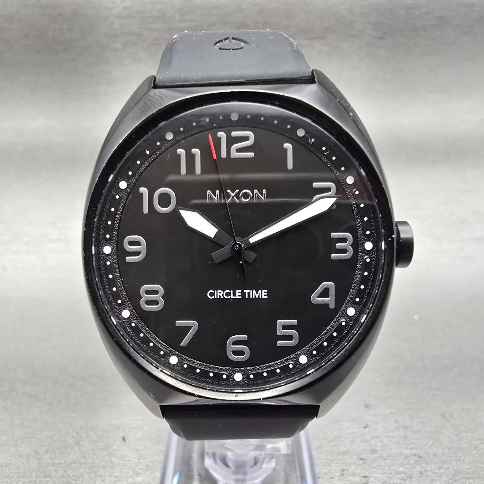 Nixon The Mullett Watch Men 38mm Black Dial Black Tone Round New Battery0