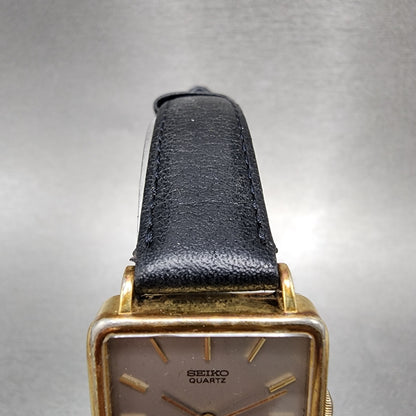 Seiko Watch Women 24mm Gray Dial Gold Tone Rectangle 433350 New Battery4