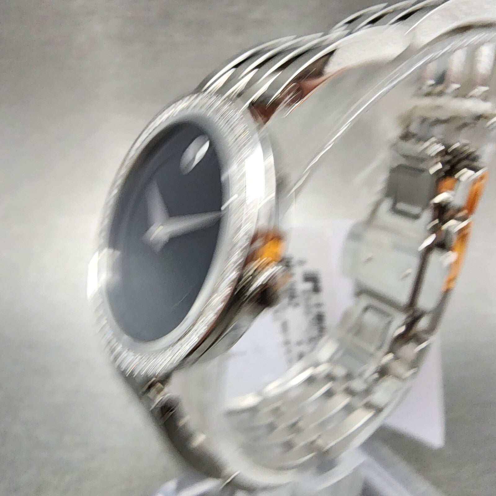 Movado Esperanza Watch Women 28mm Black Dial Steel Diamond Bezel Round  06070522