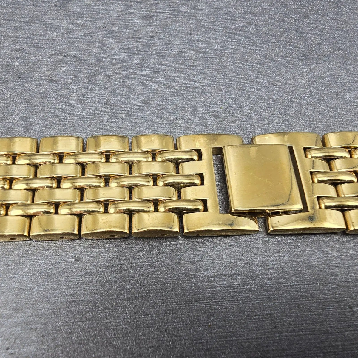 Seiko Bracelet 15mm Stainless Steel Gold Tone Vintage Japan 43G6-BI3