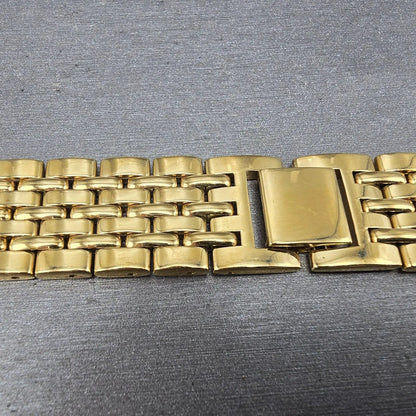 Seiko Bracelet 15mm Stainless Steel Gold Tone Vintage Japan 43G6-BI3