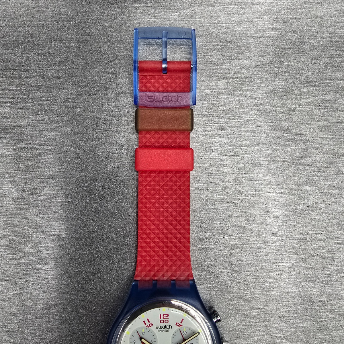 Swatch Chrono JFK Watch Men 37mm White Dial Blue Case SCN103 New Battery NOS4