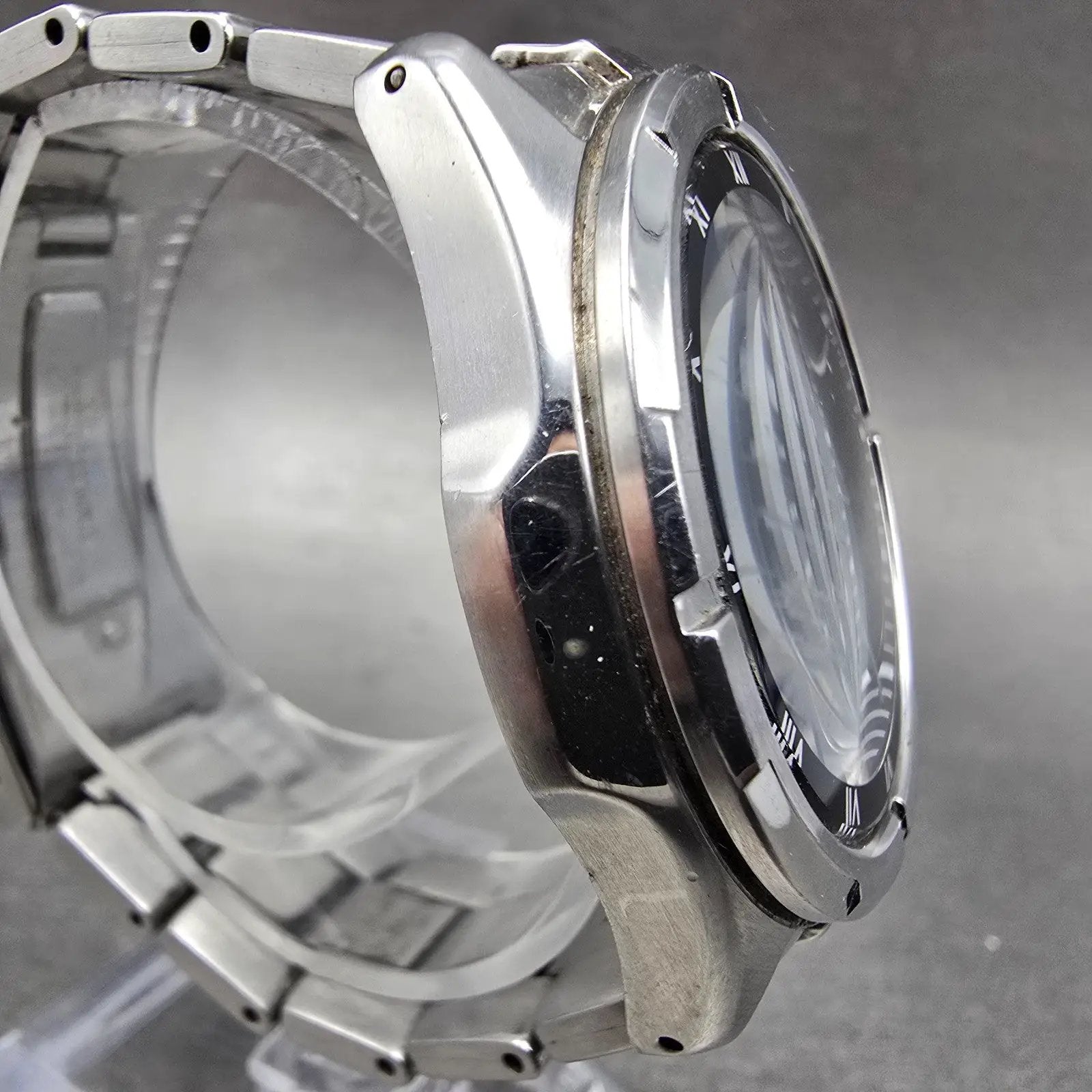 Seiko Wired Chronograph Solar Watch Men 42mm Black Dial Steel Daydate Round Runs3