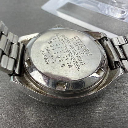Citizen Automatic Watch Women 26mm Blue Dial Silver Tone Daydate 4-661711 Runs9