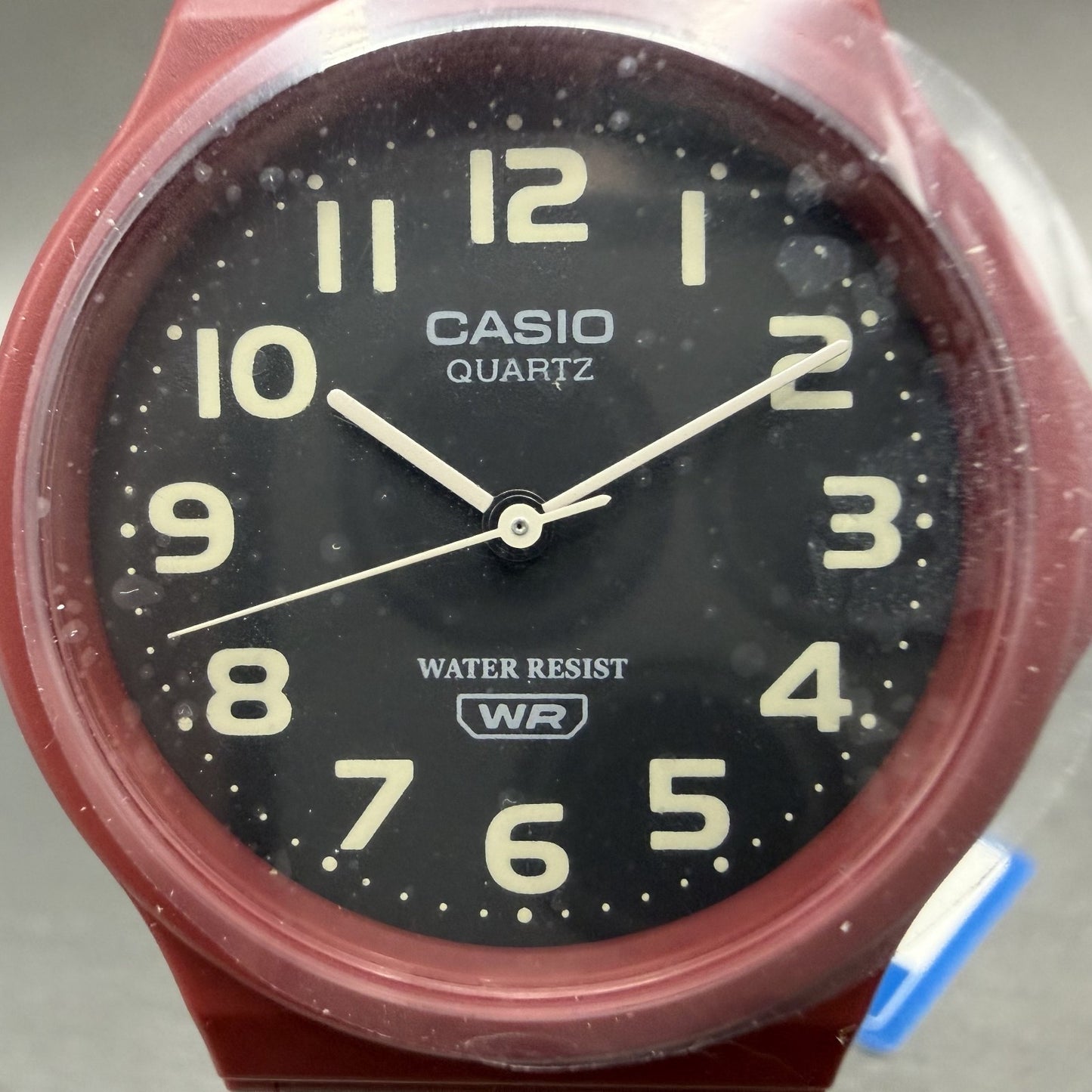Casio MQ-24 Watch Men 34mm Black Dial Red Tone Round Resin Plastic1