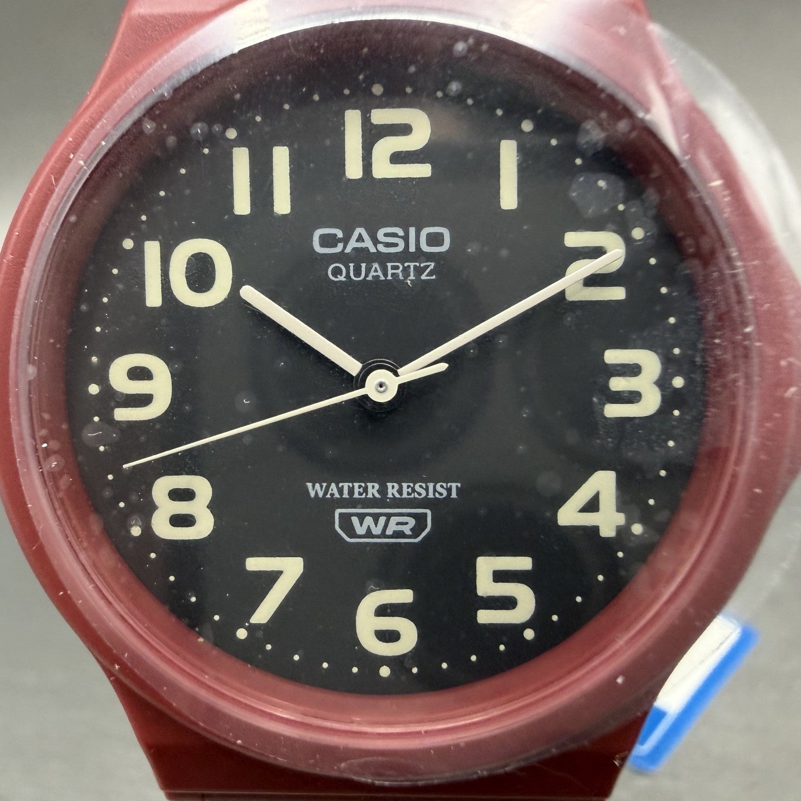 Casio MQ-24 Watch Men 34mm Black Dial Red Tone Round Resin Plastic1