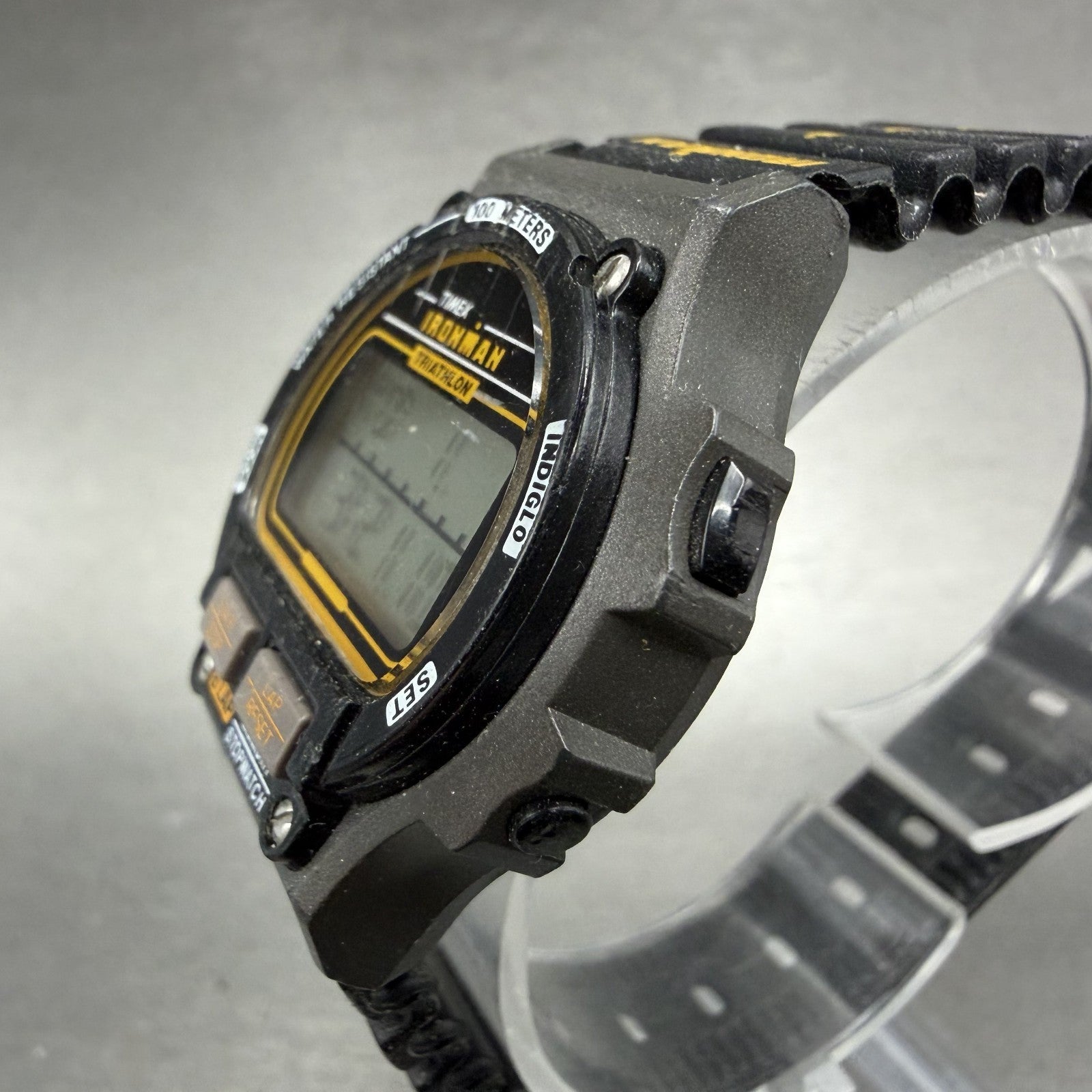Timex Ironman Watch Women 32mm Digital Black Alarm Chrono New Battery VTG READ!!2
