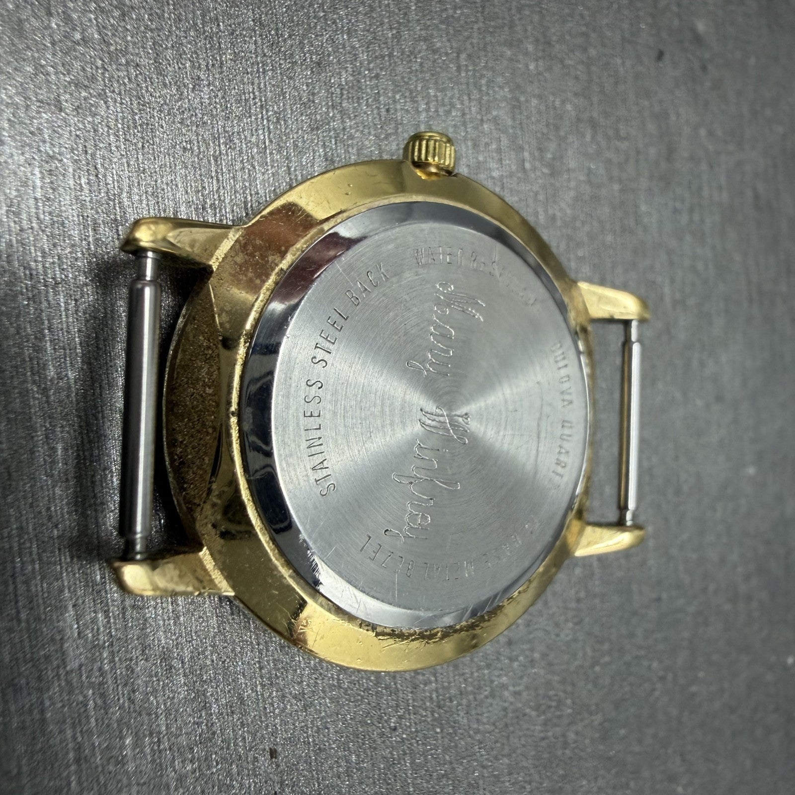 Bulova Accutron Watch Women 28mm Black Dial Gold Tone Diamond Bezel New battery11