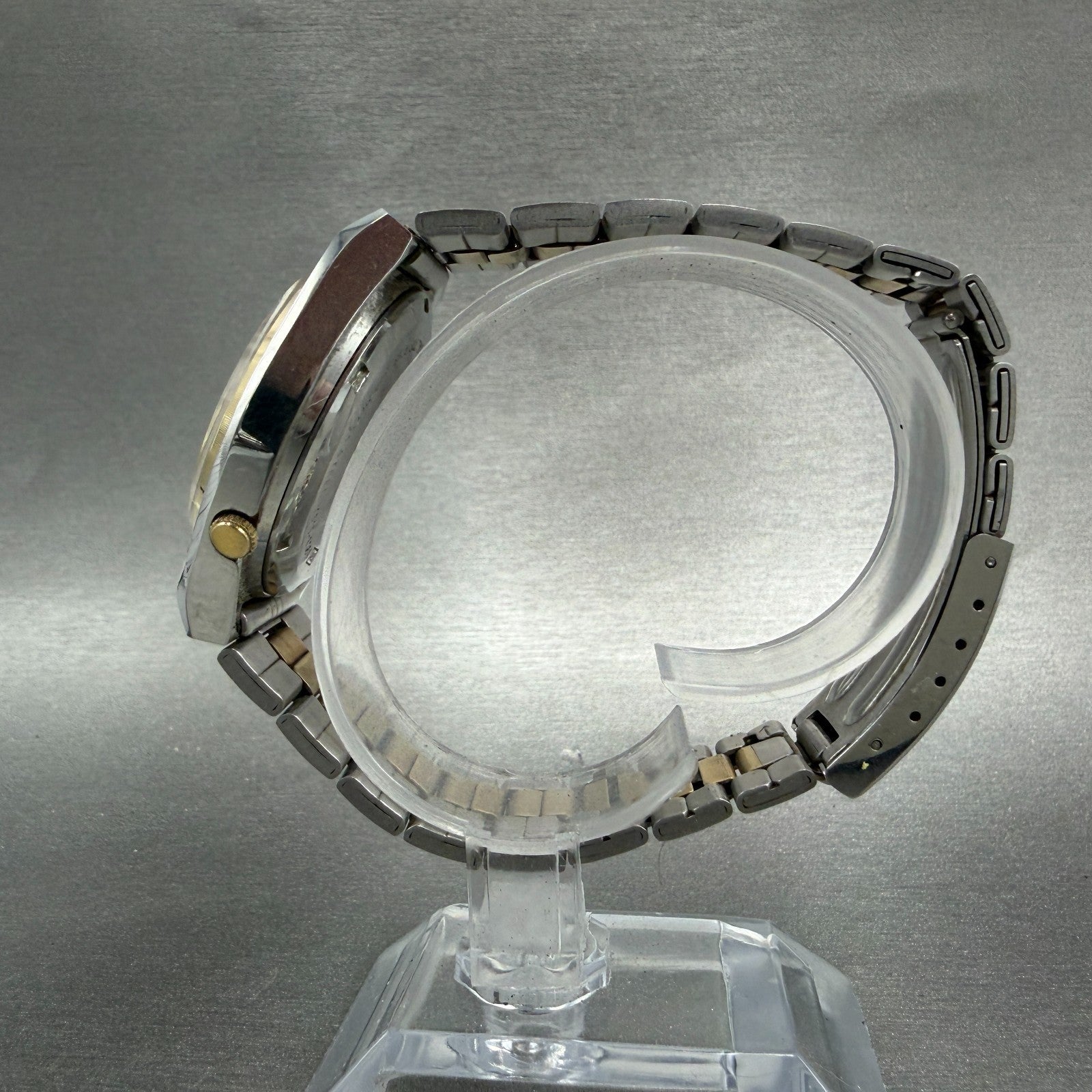 Seiko Pulsar Watch Men 36mm Champagne Dial Two Tone Daydate Y513-8259 NewBattery6