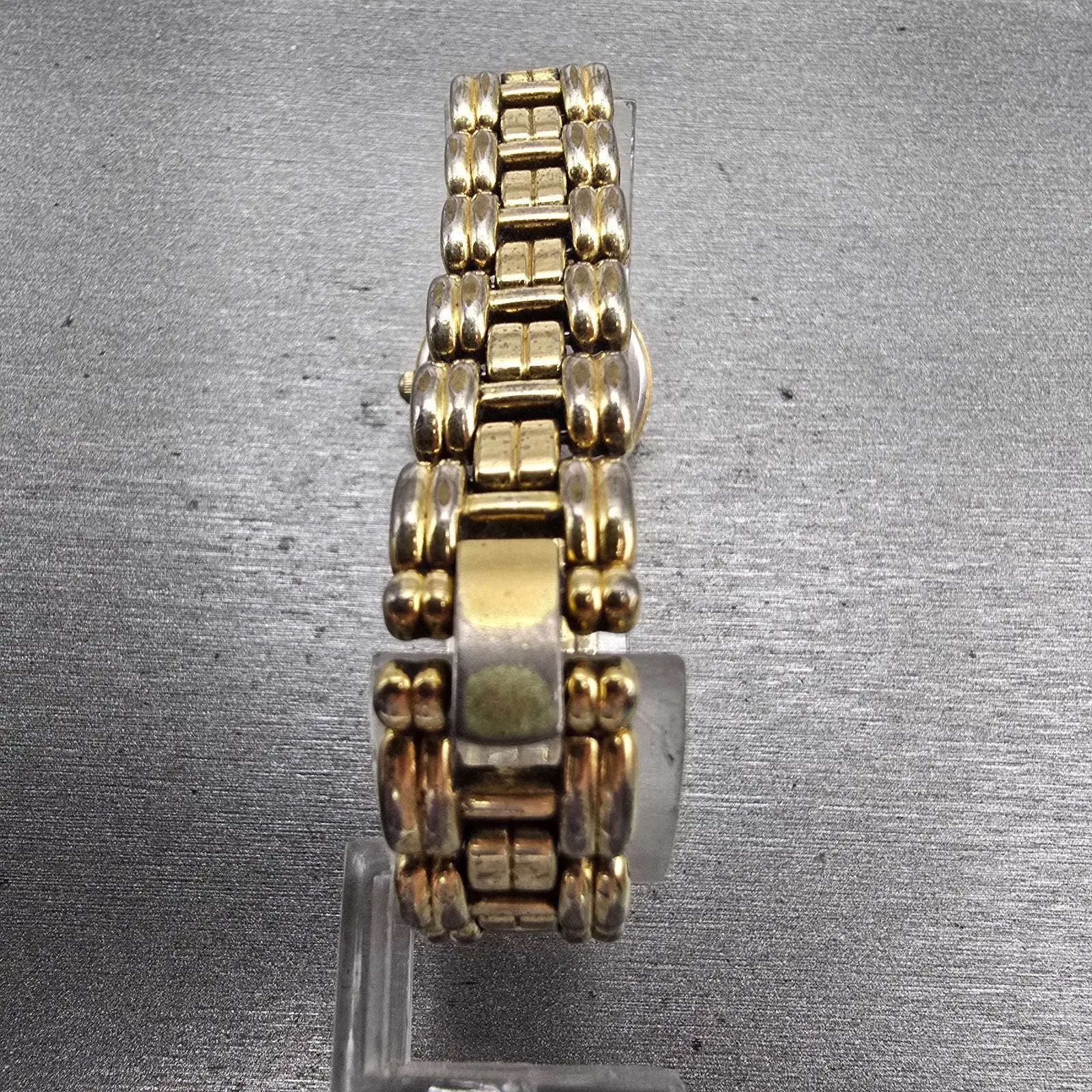 Seiko Watch Women 21mm Black Dial Gold Tone Round 4N00-0858 New Battery Vintage7