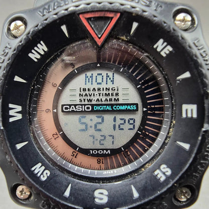 Casio CPW-220 Digital Compass Watch Men 52mm Black Alarm Chronograph New Battery1