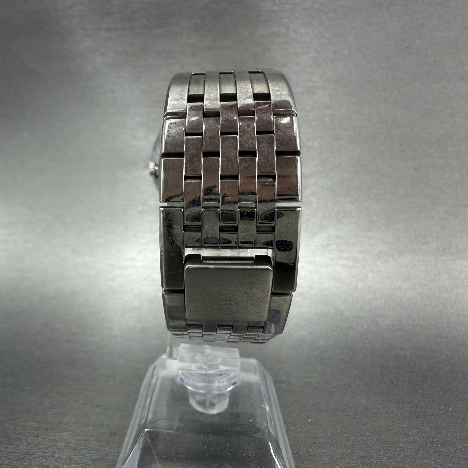 Movado Esperanza Watch Men 38mm Black Steel Round New Battery Bracelet 06060427