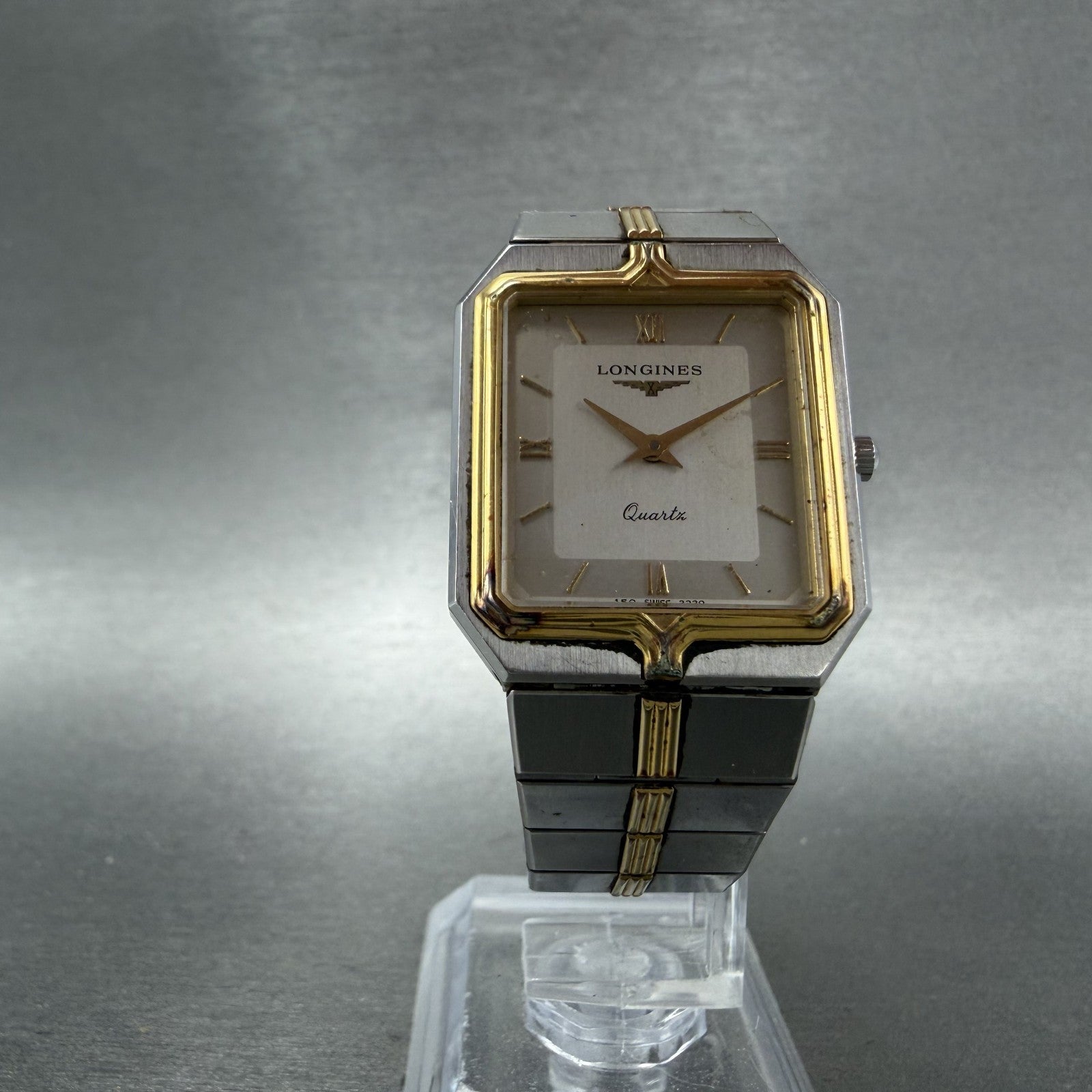 Longines Flagship Tank Watch Men 26mm Silver Dial Two Tone Octagon New Battery5