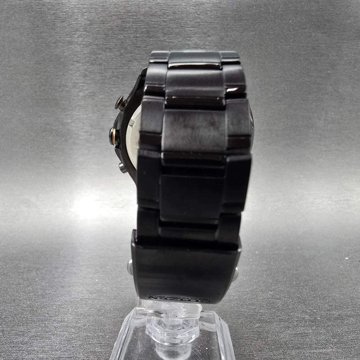 Citizen Eco-Drive Chronograph Watch Men 46mm Black Dial Black Date AT2187-51E7